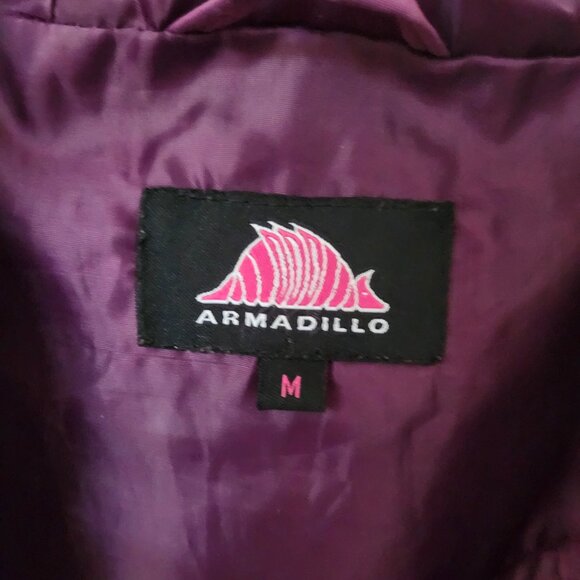 Armadillo Men's Light Hooded Jacket Windbreaker Size Medium Purple - Picture 3 of 3